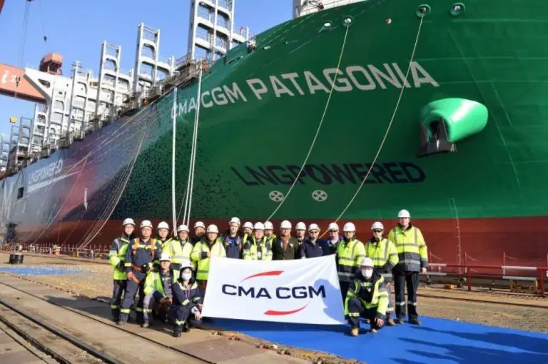 Jiangnan launches first CMA CGM 15,000 TEU LNG newbuild