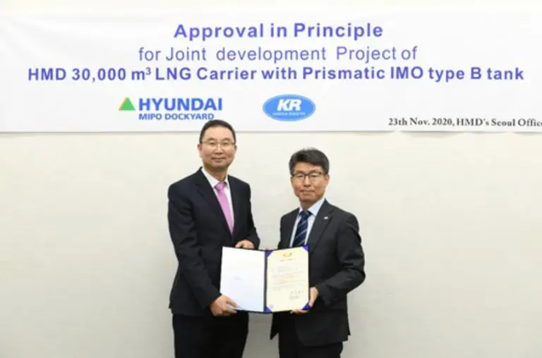 Korean Register OKs Hyundai Mipo’s LNG design