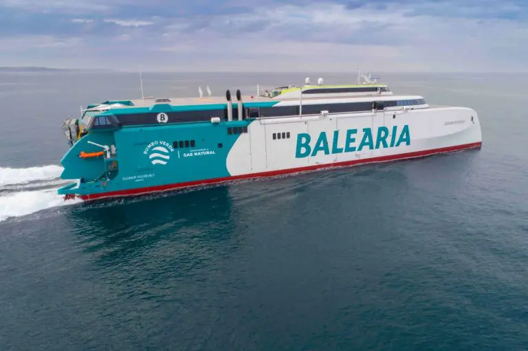 Balearia's LNG-powered fast ferry undergoing trials as delivery nears