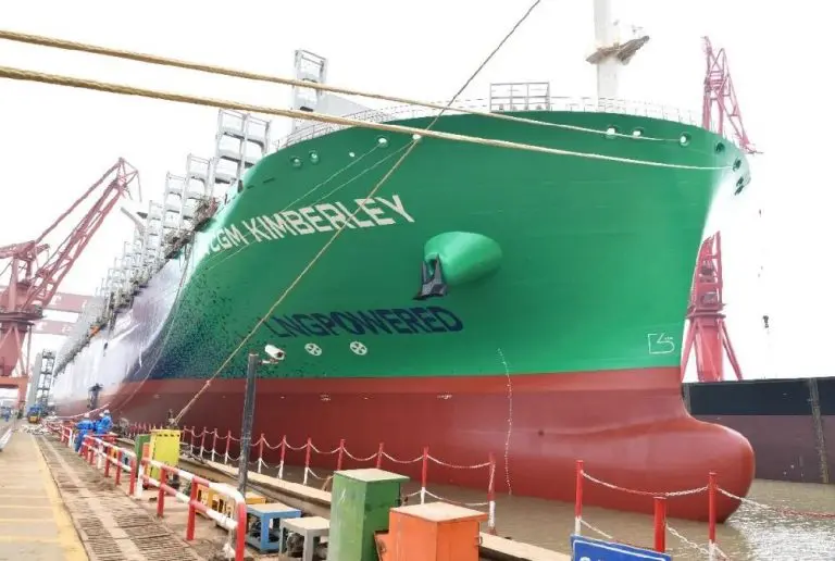 Jiangnan launches 2nd 15,000 TEU LNG newbuild for CMA CGM