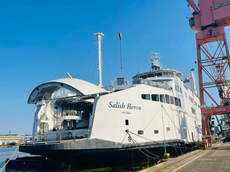 BC Ferries' newbuild wraps up first LNG bunkering op in Poland