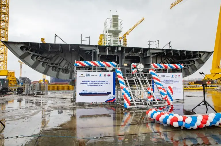 Russia’s Zvezda lays keel for third Arctic LNG 2 carrier