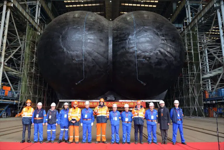 TGE Marine says completes world's largest bi-lobe type C tanks at Jiangnan