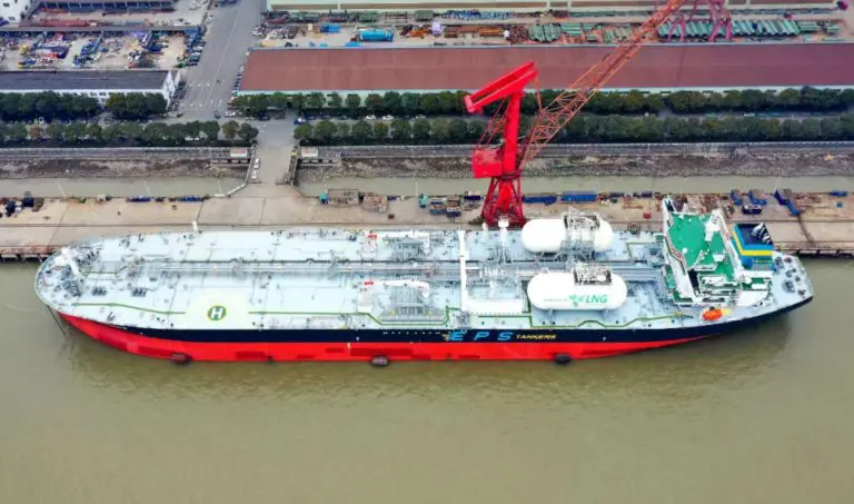 Eastern Pacific Shipping takes delivery of first LNG-powered LR2 tanker in China