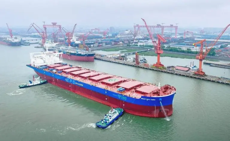 EPS to take delivery of second LNG-powered Newcastlemax bulker in China