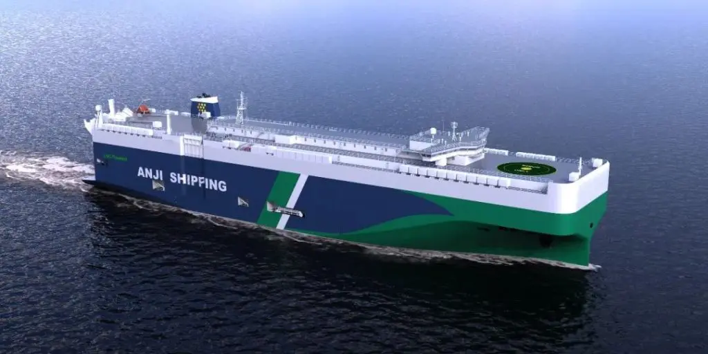 Jiangnan starts work on first LNG-fueled PCTC for SAIC Anji