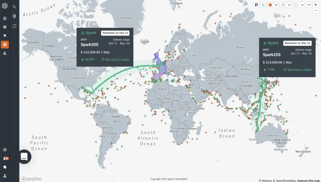 LNG freight rates surge