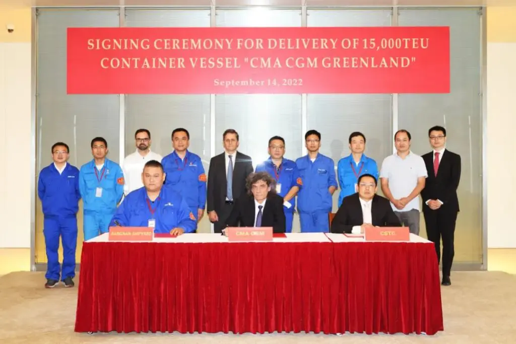 CMA CGM takes delivery of LNG-powered Greenland