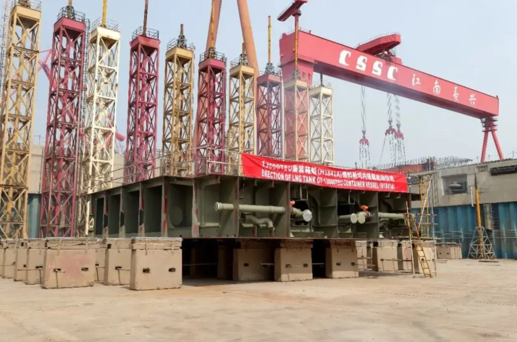 Hudong-Zhonghua lays keel for CMA CGM’s LNG-fueled containership