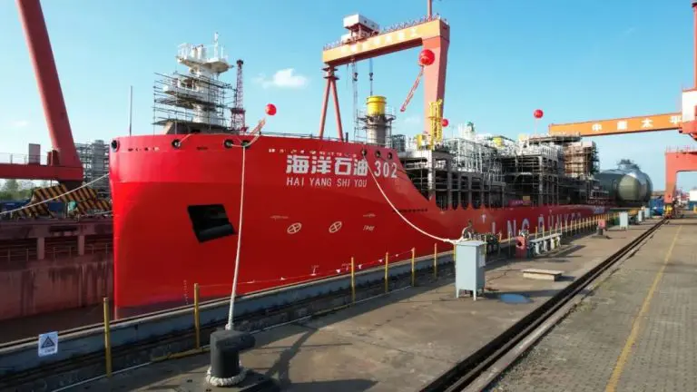 Construction progresses on CNOOC's LNG bunkering vessel in China