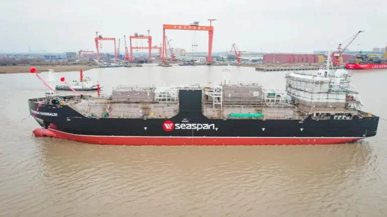 CIMC SOE launches Seaspan’s first LNG bunkering ship