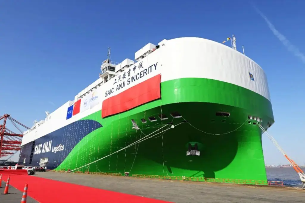 Jiangnan delivers SAIC Anji’s LNG-fueled car carrier