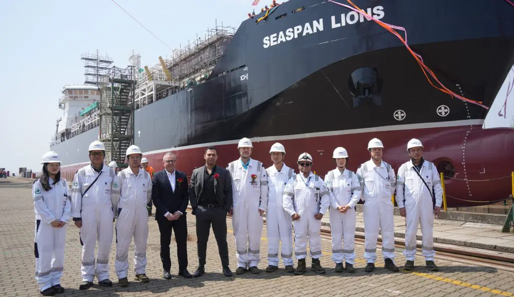 CIMC SOE launches Seaspan’s second LNG bunkering ship