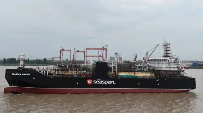 CIMC SOE floats out Seaspan’s third LNG bunkering ship