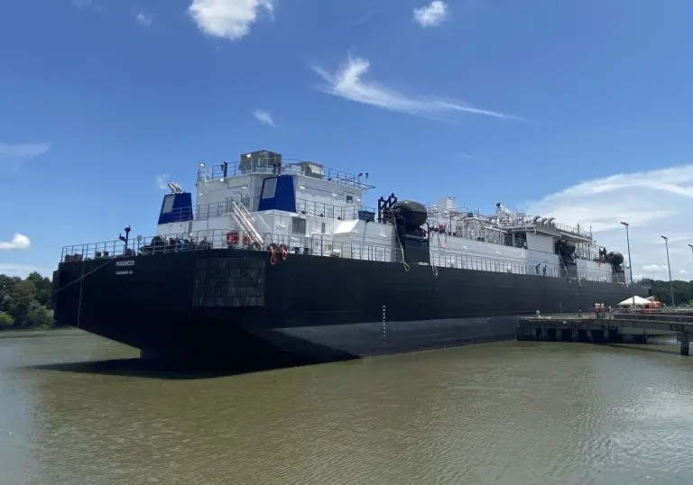 Crowley takes delivery of LNG bunkering barge chartered by Shell