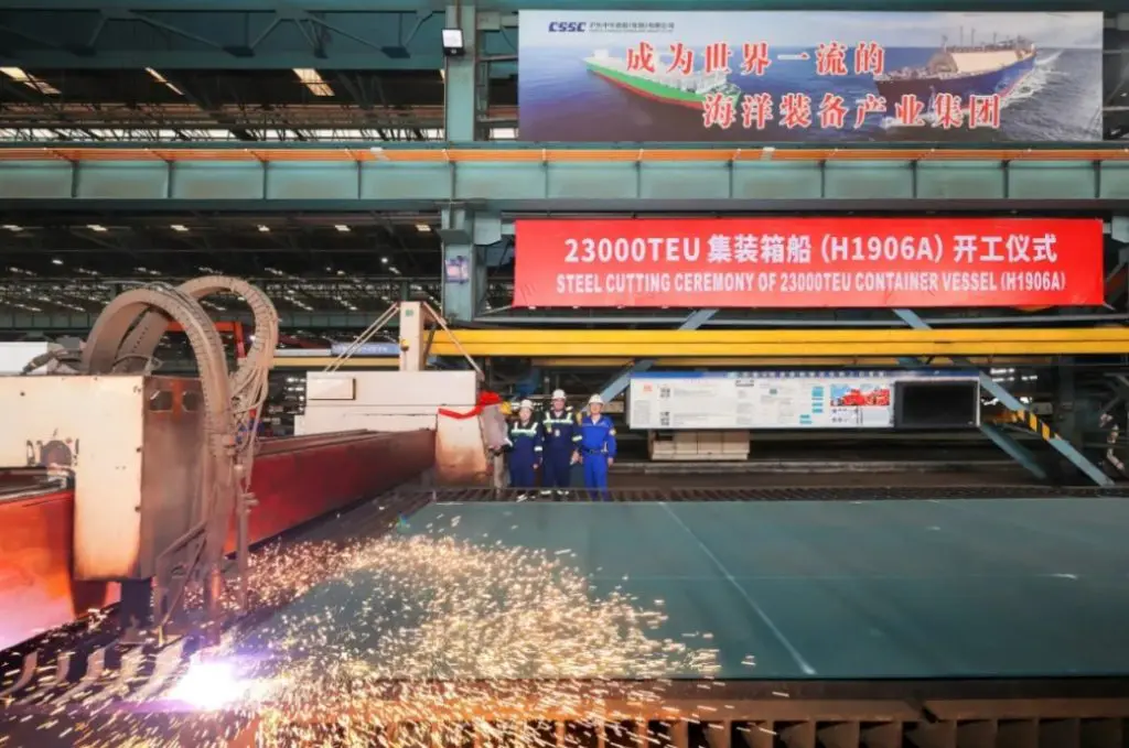 Keel laid for CMA CGM’s LNG-powered giant in China