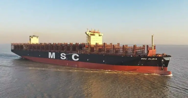 LNG-fueled MSC Olbia delivered in China