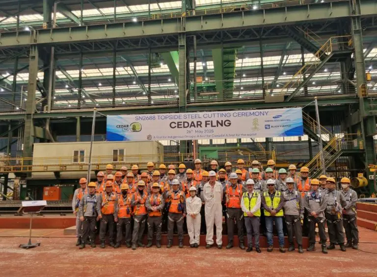 Steel cut for Cedar's FLNG in South Korea
