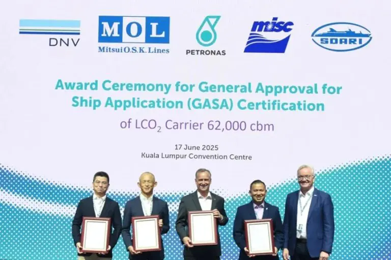 DNV approves LNG-powered LCO2 carrier