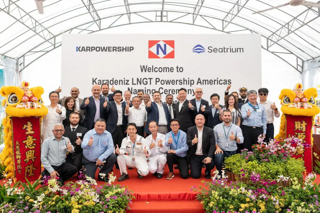 Karpowership's FSRU named in Singapore
