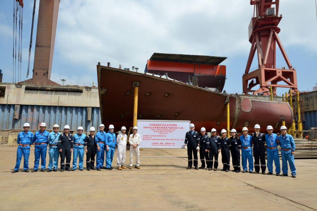 Jiangnan lays keel for Exmar’s first VLGC