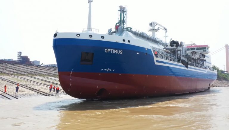Elenger LNG bunkering vessel launched