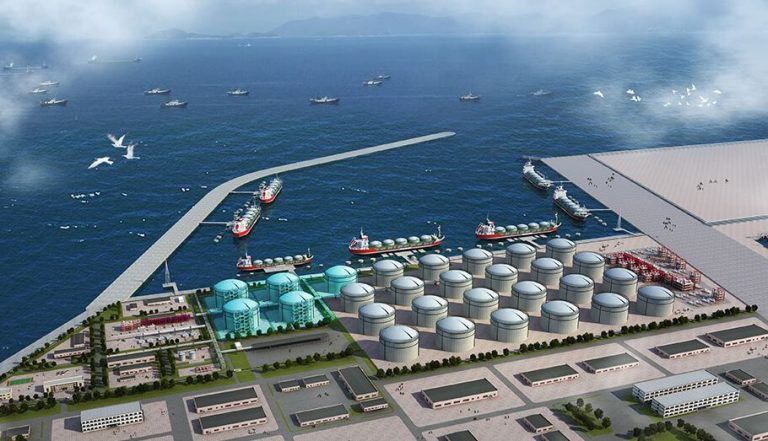 Construction works on China’s Yantai LNG terminal in full swing