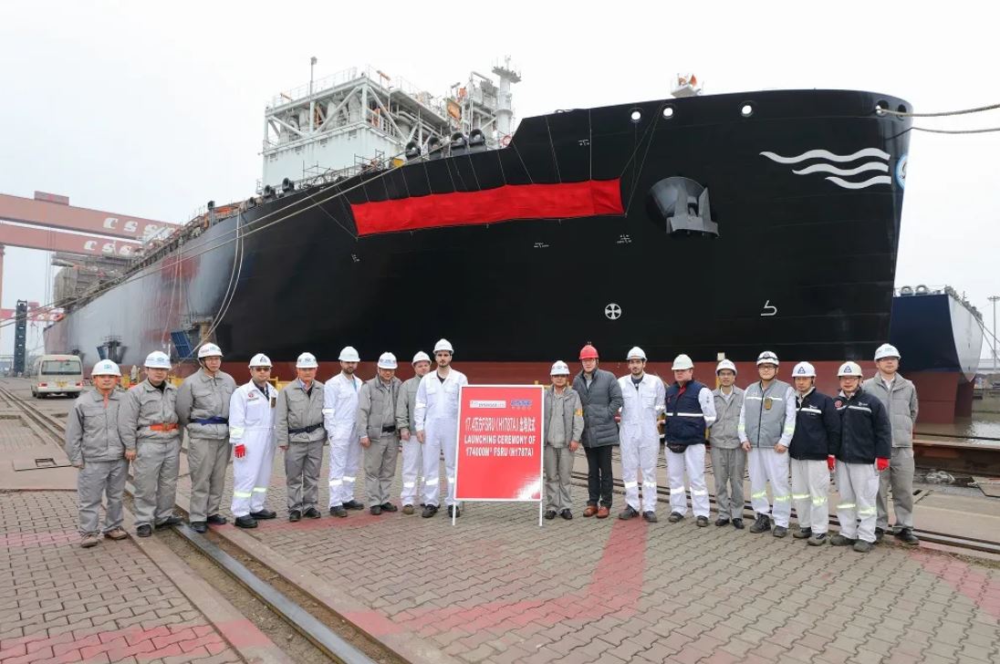 China's Hudong launches second Dynagas FSRU