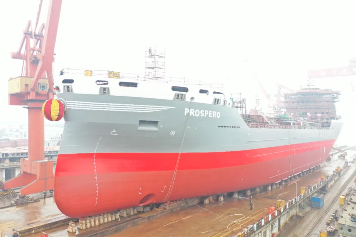 Wuhu launches Donsotank’s 1st LNG-powered tanker