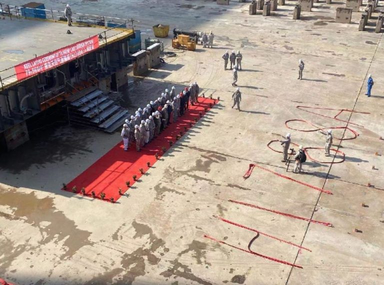 Keel laid for K Line’s Petronas-chartered LNG carrier