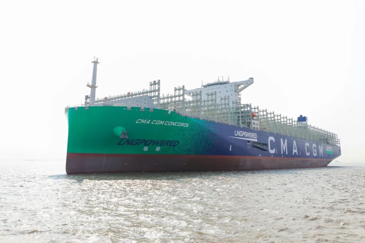 LNG-powered CMA CGM Concorde completes gas trials