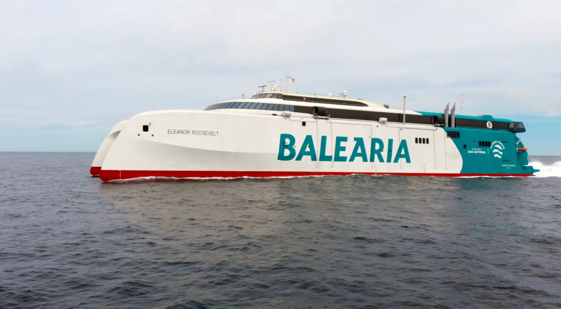Balearia takes delivery of its first LNG-powered fast ferry