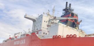 Bilbao Knutsen LNG tanker suffers damage after collision off Spain's Huelva