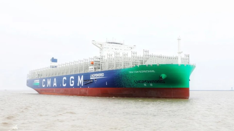 CMA CGM's 9th LNG-powered giant ready for delivery