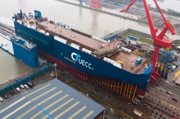 Jiangnan lays keel for UECC’s LNG-powered PCTC