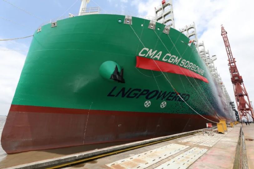 CMA CGM takes delivery of 9th LNG-powered giant in China