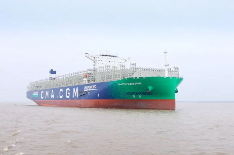 CMA CGM takes delivery of 9th LNG-powered giant in China