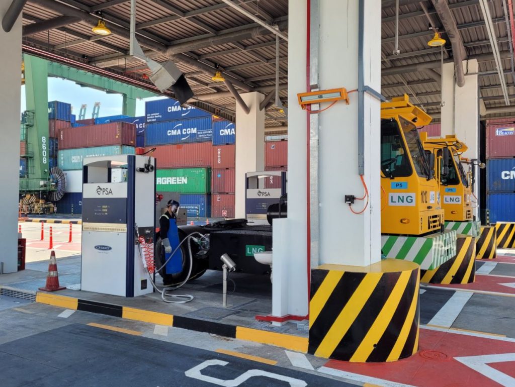 PSA Singapore launches fleet of LNG-powered trucks