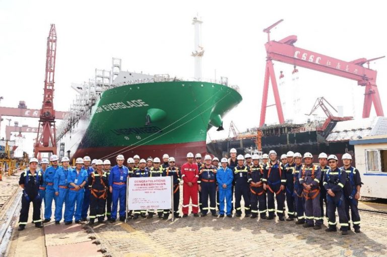 Jiangnan launches another LNG-powered newbuild for CMA CGM