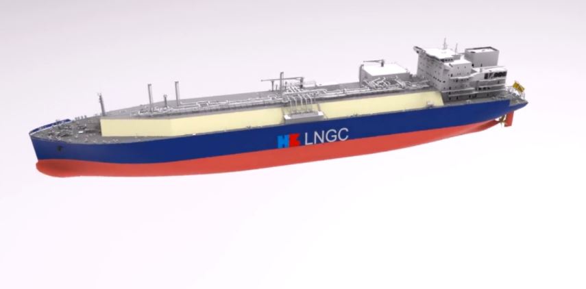 Hudong lays keel for second LNG tanker for COSCO and CNPC (2)