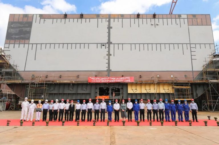 Hudong lays keel for second LNG tanker for COSCO and CNPC