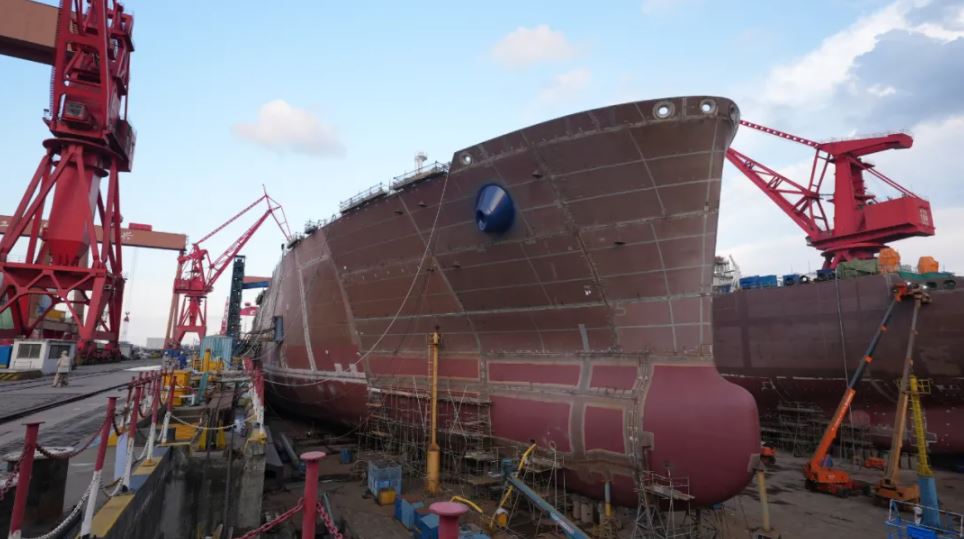 Hudong work progresses on 1st LNG carrier for COSCO and CNPC