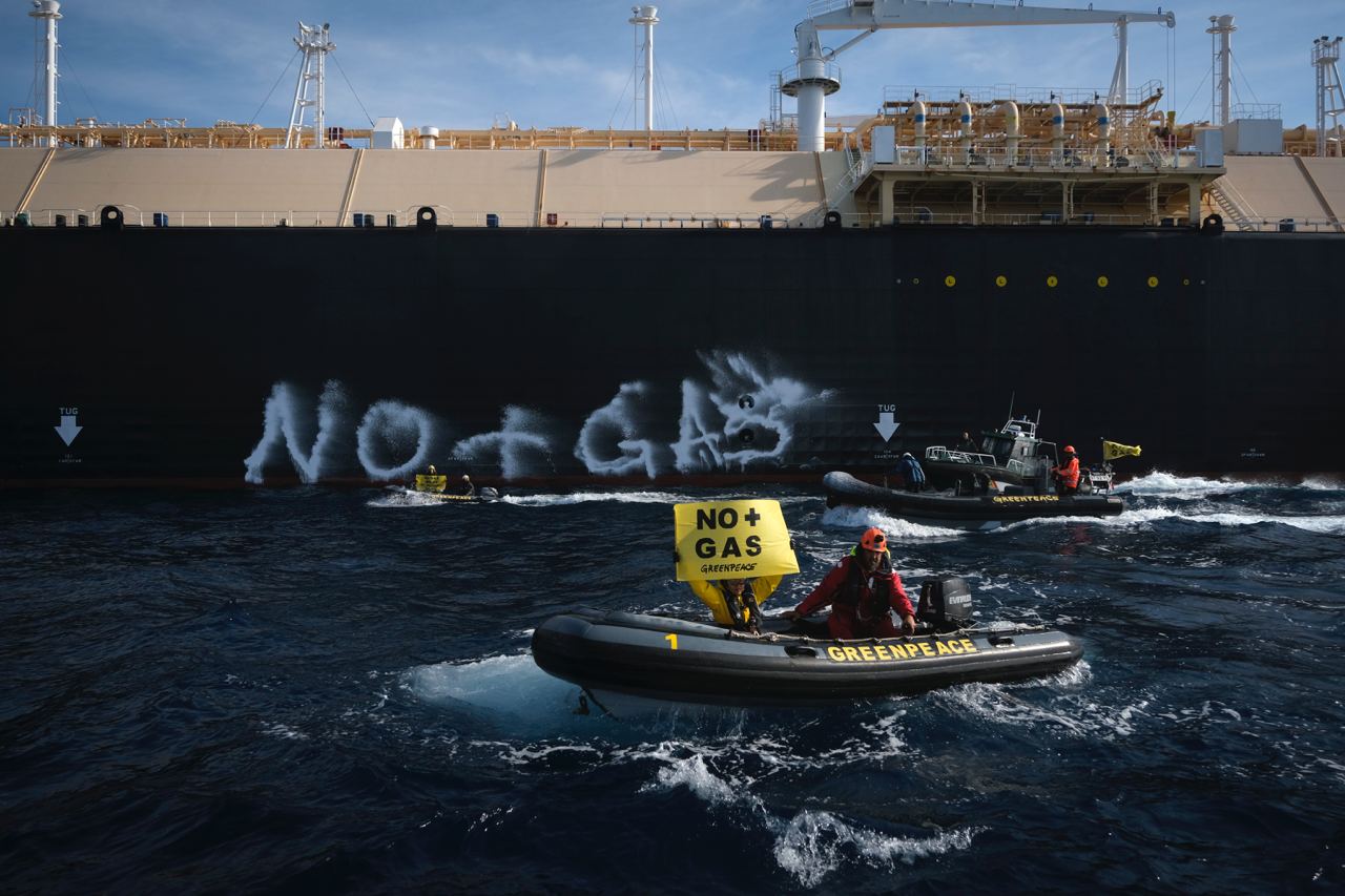 LNG carrier docks at Spain's Sagunto terminal after Greenpeace protest