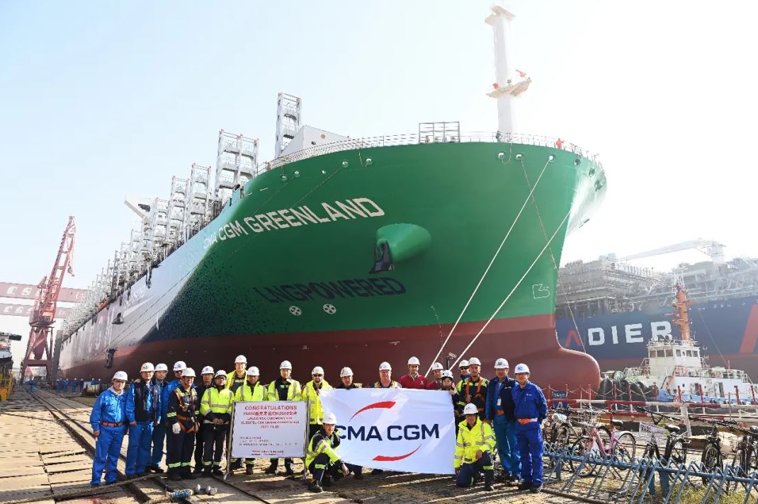Jiangnan launches new LNG-powered containership for CMA CGM