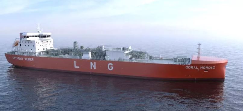 Anthony Veder’s small-scale LNG carrier gets tank