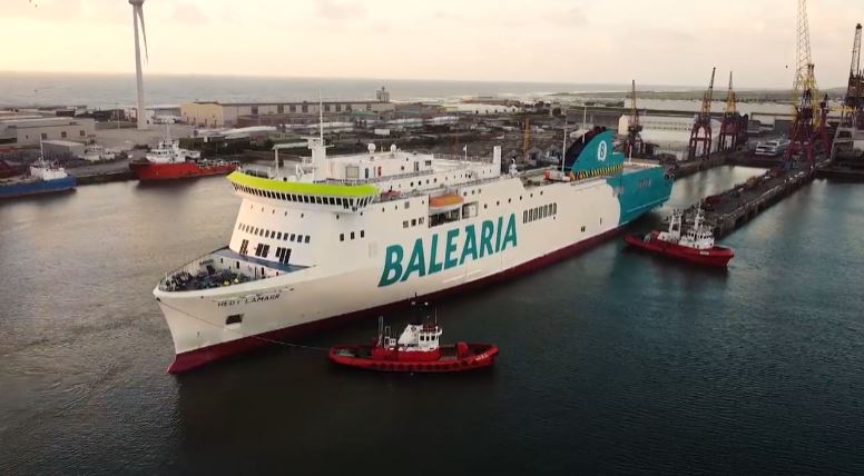 Balearia welcomes final converted LNG ferry in its fleet