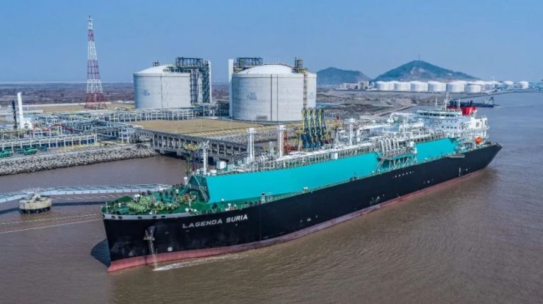 K Line’s mid-sized LNG tanker wraps up gas trials in China