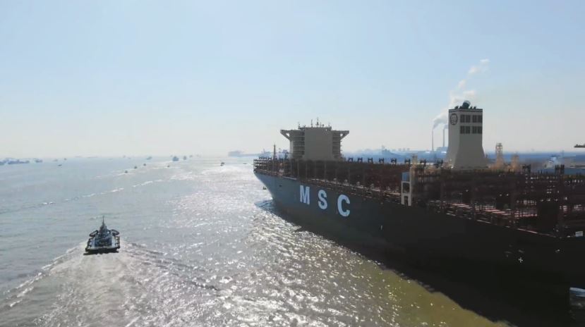 MSC welcomes first LNG-powered containership in its fleet