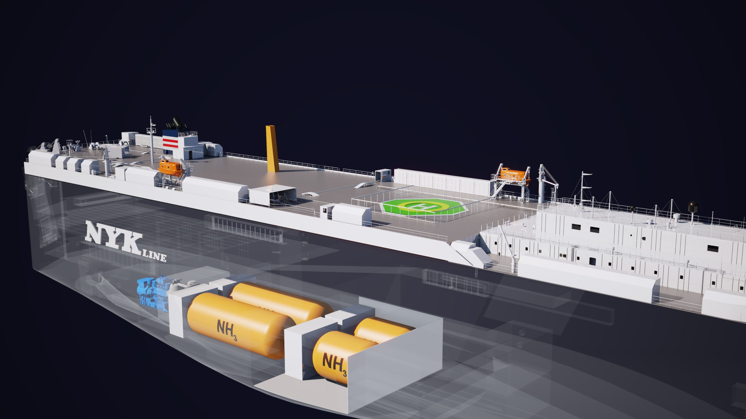 NYK and partners complete concept design for ammonia-ready LNG-fueled vessel