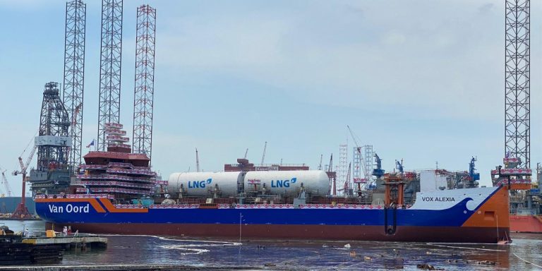 Keppel launches third LNG-powered dredger for Van Oord